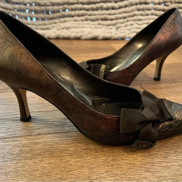 Vintage Roberto Capucci Vintage Brown Heels Size 9 - Picture 14 of 15